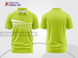 Mẫu thiết kế áo polo basic đồng phục doanh nghiệp đẹp màu xanh nõn chuối ctpb965