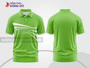 Mẫu thiết kế áo polo basic đồng phục doanh nghiệp đẹp màu xanh lá mạ ctpb966