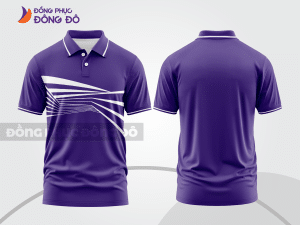 Mẫu thiết kế áo polo basic đồng phục doanh nghiệp đẹp màu tím ctpb973