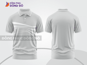 Mẫu thiết kế áo polo basic đồng phục doanh nghiệp đẹp màu ghi xám ctpb975