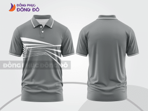Mẫu thiết kế áo polo basic đồng phục doanh nghiệp đẹp màu ghi xám ctpb976