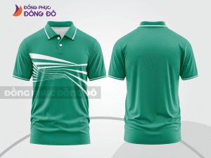 Mẫu thiết kế áo polo basic đồng phục doanh nghiệp đẹp màu xanh ngọc ctpb977