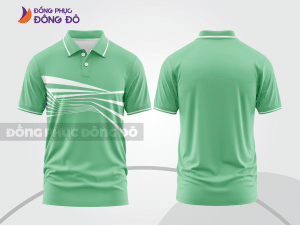 Mẫu thiết kế áo polo basic đồng phục doanh nghiệp đẹp màu xanh ngọc ctpb978