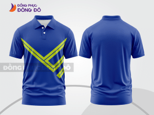 Mẫu thiết kế áo polo basic đồng phục doanh nghiệp đẹp màu xanh biển ctpb983