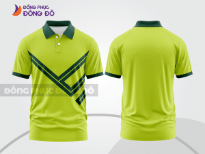 Mẫu thiết kế áo polo basic đồng phục doanh nghiệp đẹp màu xanh chuối ctpb984