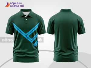 Mẫu thiết kế áo polo basic đồng phục doanh nghiệp đẹp màu xanh két ctpb987