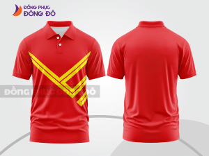 Mẫu thiết kế áo polo basic đồng phục doanh nghiệp đẹp màu đỏ tươi ctpb990