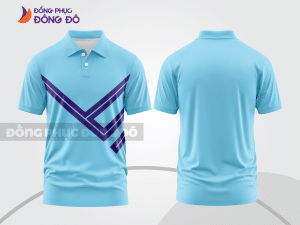 Mẫu thiết kế áo polo basic đồng phục doanh nghiệp đẹp màu xanh da trời ctpb998