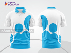 Mẫu thiết kế áo polo 3d đồng phục công ty màu xanh da trời ctpd3014