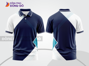 Mẫu thiết kế áo polo 3d đồng phục công ty màu xanh tím than ctpd4005