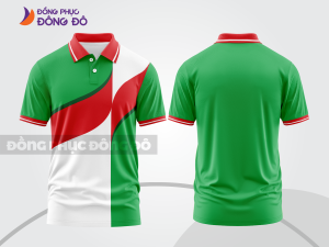 Mẫu thiết kế áo polo 3d đồng phục công ty màu xanh lá cây ctpd4010