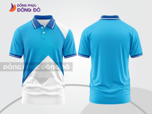 Mẫu thiết kế áo polo 3d đồng phục công ty màu xanh da trời ctpd4012