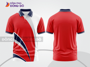 Mẫu thiết kế áo polo 3d đồng phục công ty màu đỏ ctpd4013