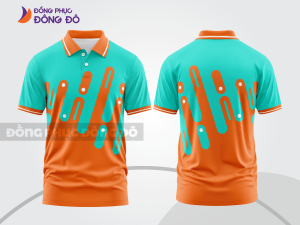 Mẫu thiết kế áo polo 3d đồng phục công ty màu cam ctpd4018