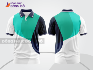 Mẫu thiết kế áo polo 3d đồng phục công ty màu xanh ngọc ctpd4024