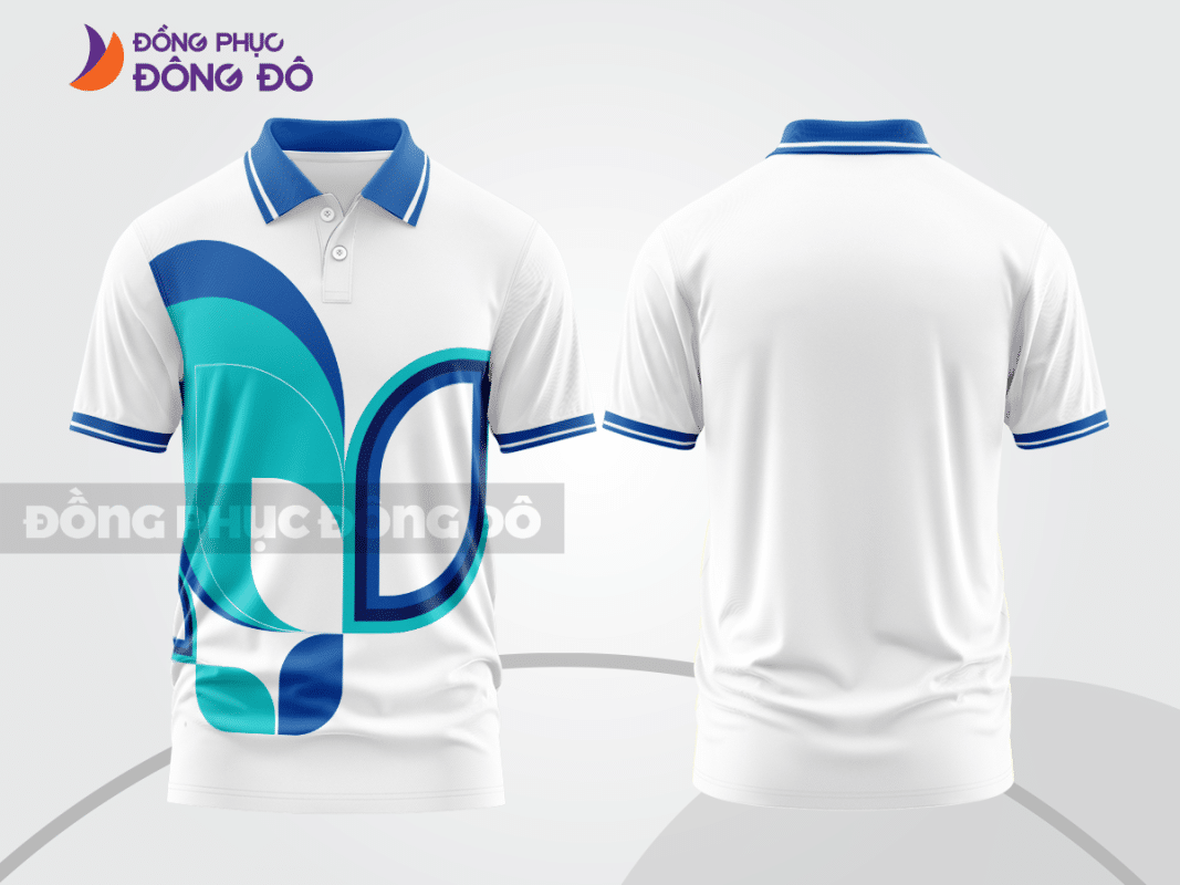 Áo polo 3D đồng phục công ty màu xanh dương ctpd4026