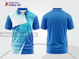 Mẫu thiết kế áo polo 3d đồng phục công ty màu xanh dương ctpd4029