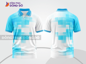 Mẫu thiết kế áo polo 3d đồng phục công ty màu xanh da trời ctpd4034