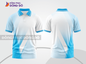 Mẫu thiết kế áo polo 3d đồng phục công ty màu xanh da trời ctpd4038