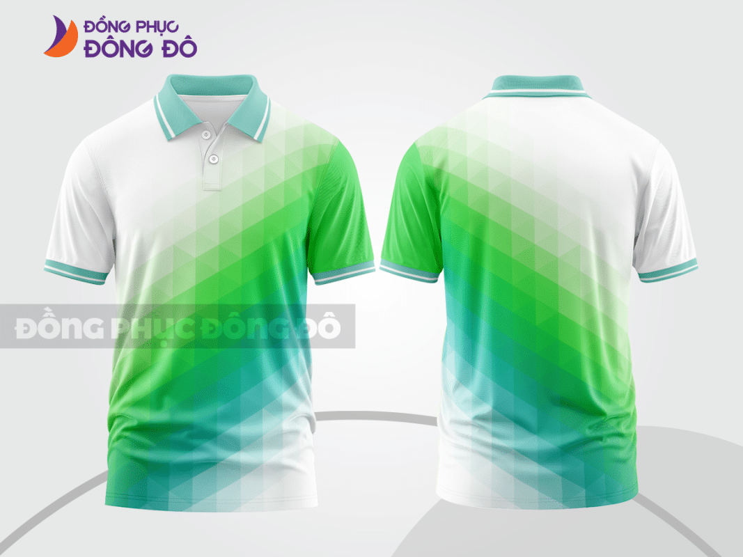 Áo polo 3D đồng phục công ty xanh nõn chuối CTPD4057