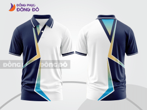 Mẫu thiết kế áo polo 3d đồng phục công ty màu xanh tím than ctpd4086