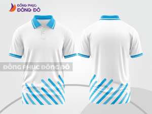 Mẫu thiết kế áo polo 3d đồng phục công ty màu trắng ctpd4089