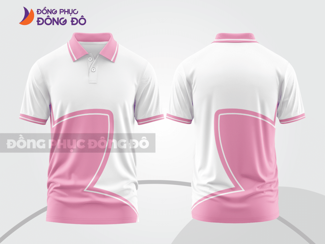 Áo polo đồng phục công ty màu hồng phấn CTPD4091