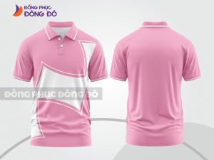 Mẫu thiết kế áo polo 3d đồng phục công ty màu hồng phấn ctpd4092