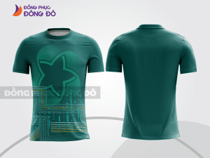 Mẫu thiết kế áo t-shirt 3d đồng phục công ty màu xanh ngọc cttd2