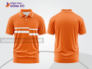 Mẫu thiết kế áo polo basic đồng phục doanh nghiệp đẹp màu cam ctpb1101