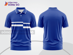 Mẫu thiết kế áo polo basic đồng phục doanh nghiệp đẹp màu xanh biển ctpb1102