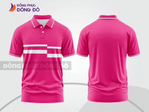 Mẫu thiết kế áo polo basic đồng phục doanh nghiệp đẹp màu hồng đậm ctpb1107