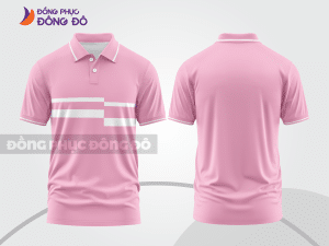 Mẫu thiết kế áo polo basic đồng phục doanh nghiệp đẹp màu hồng phấn ctpb1108