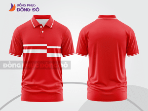 Mẫu thiết kế áo polo basic đồng phục doanh nghiệp đẹp màu đỏ tươi ctpb1109