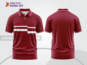 Mẫu thiết kế áo polo basic đồng phục doanh nghiệp đẹp màu đổ đô ctpb1110