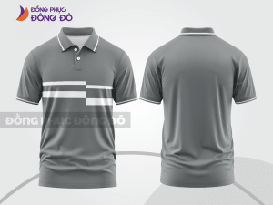 Mẫu thiết kế áo polo basic đồng phục doanh nghiệp đẹp màu ghi xám ctpb1113