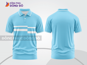 Mẫu thiết kế áo polo basic đồng phục doanh nghiệp đẹp màu xanh da trời ctpb1116