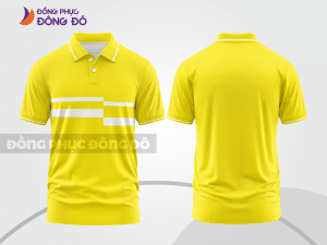 Mẫu thiết kế áo polo basic đồng phục doanh nghiệp đẹp màu vàng ctpb1117