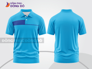 Mẫu thiết kế áo polo basic đồng phục doanh nghiệp đẹp màu xanh da trời  ctpb1119