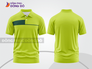 Mẫu thiết kế áo polo basic đồng phục doanh nghiệp đẹp màu xanh nõn chuối ctpb1121