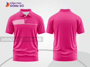 Mẫu thiết kế áo polo basic đồng phục doanh nghiệp đẹp màu hồng đậm ctpb1123
