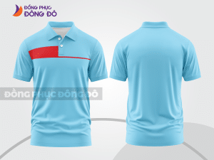 Mẫu thiết kế áo polo basic đồng phục doanh nghiệp đẹp màu xanh da trời ctpb1129