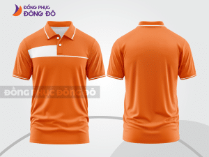 Mẫu thiết kế áo polo basic đồng phục doanh nghiệp đẹp màu da cam ctpb1131