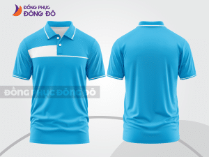 Mẫu thiết kế áo polo basic đồng phục doanh nghiệp đẹp màu xanh da trời ctpb1132