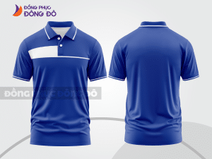 Mẫu thiết kế áo polo basic đồng phục doanh nghiệp đẹp màu xanh biển ctpb1133