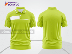 Mẫu thiết kế áo polo basic đồng phục doanh nghiệp đẹp màu xanh nõn chuối ctpb1134