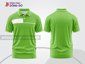 Mẫu thiết kế áo polo basic đồng phục doanh nghiệp đẹp màu xanh lá mạ ctpb1135