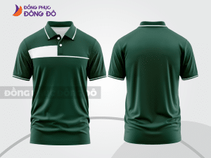Mẫu thiết kế áo polo basic đồng phục doanh nghiệp đẹp màu xanh két ctpb1137