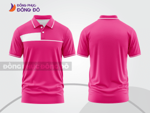 Mẫu thiết kế áo polo basic đồng phục doanh nghiệp đẹp màu hồng đậm ctpb1138