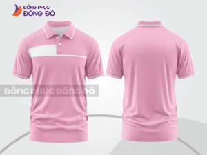 Mẫu thiết kế áo polo basic đồng phục doanh nghiệp đẹp màu hồng phấn ctpb1139